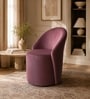 Modern Upholstered Curved Barrel Lounge Chair In Pink Colour Modern Upholstered Curved Barrel Lounge Chair In Pink Colour