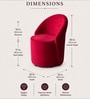 Modern Upholstered Curved Barrel Lounge Chair In Red Colour Modern Upholstered Curved Barrel Lounge Chair In Red Colour