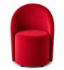 Modern Upholstered Curved Barrel Lounge Chair In Red Colour Modern Upholstered Curved Barrel Lounge Chair In Red Colour