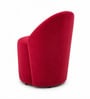Modern Upholstered Curved Barrel Lounge Chair In Red Colour Modern Upholstered Curved Barrel Lounge Chair In Red Colour