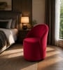Modern Upholstered Curved Barrel Lounge Chair In Red Colour Modern Upholstered Curved Barrel Lounge Chair In Red Colour