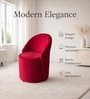 Modern Upholstered Curved Barrel Lounge Chair In Red Colour Modern Upholstered Curved Barrel Lounge Chair In Red Colour