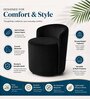 Modern Upholstered Slipper Curved Pattern Chair  In Black Colour