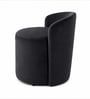 Modern Upholstered Slipper Curved Pattern Chair  In Black Colour