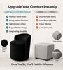 Modern Upholstered Slipper Curved Pattern Chair  In Black Colour