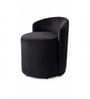 Modern Upholstered Slipper Curved Pattern Chair  In Black Colour
