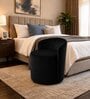 Modern Upholstered Slipper Curved Pattern Chair  In Black Colour