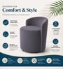 Modern Upholstered Slipper Curved Pattern Chair  In Grey Colour