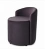Modern Upholstered Slipper Curved Pattern Chair  In Grey Colour