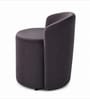 Modern Upholstered Slipper Curved Pattern Chair  In Grey Colour