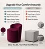 Modern Upholstered Slipper Curved Pattern Chair  In Maroon Colour