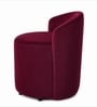 Modern Upholstered Slipper Curved Pattern Chair  In Maroon Colour