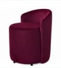 Modern Upholstered Slipper Curved Pattern Chair  In Maroon Colour