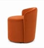 Modern Upholstered Slipper Curved Pattern Chair  In Orange Colour