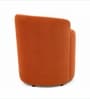 Modern Upholstered Slipper Curved Pattern Chair  In Orange Colour