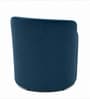 Modern Upholstered Slipper Curved Pattern Chair In Teal  Blue Colour