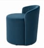 Modern Upholstered Slipper Curved Pattern Chair In Teal  Blue Colour