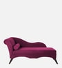 Modern Velvet Chaise Lounger in Pink Mulberry Colour