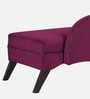 Modern Velvet Chaise Lounger in Pink Mulberry Colour