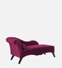 Modern Velvet Chaise Lounger in Pink Mulberry Colour