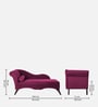 Modern Velvet Chaise Lounger in Pink Mulberry Colour
