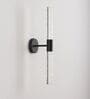 Modern Vertical LED Wall Light with Bubble Glass & Black Finish
