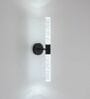 Modern Vertical LED Wall Light with Bubble Glass & Black Finish