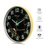 Black Marble Modern Wall Clock With Gold Frame (13 Inch)