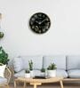 Black Marble Modern Wall Clock With Gold Frame (13 Inch)