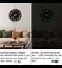 Black Marble Modern Wall Clock With Gold Frame (13 Inch)