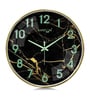 Black Marble Modern Wall Clock With Gold Frame (13 Inch)