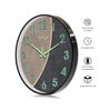 Black Modern Wall Clock With Green 3D Radium Numbers (13 Inch)