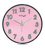 Pink Modern Wall Clock With Black Frame (13 Inch)