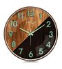 Wooden Modern Wall Clock With Copper Ring (13 Inch)