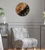 Wooden Modern Wall Clock With Copper Ring (13 Inch)