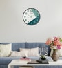 Black Metallic Modern Wall Clock With 3D Radium Numbers (13 Inch)