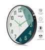 Black Metallic Modern Wall Clock With 3D Radium Numbers (13 Inch)