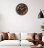 Black Modern Wall Clock With 3D Radium Numbers (12.75 Inch)