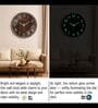 Black Modern Wall Clock With 3D Radium Numbers (12.75 Inch)