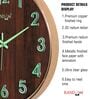 Black Modern Wall Clock With 3D Radium Numbers (12.75 Inch)
