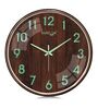 Black Modern Wall Clock With 3D Radium Numbers (12.75 Inch)