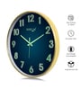 Gold Modern Glow-In-The-Dark Wall Clock With 3D Radium Numbers (13 Inch)