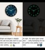 Gold Modern Glow-In-The-Dark Wall Clock With 3D Radium Numbers (13 Inch)