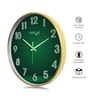 Green Modern Glow-In-The-Dark Wall Clock With Gold Frame (30 Cm)