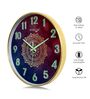Gold Mandala Wall Clock With 3D Radium Numbers (13 Inch)