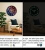 Gold Mandala Wall Clock With 3D Radium Numbers (13 Inch)