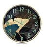 Gold Metallic Modern Wall Clock With 3D Radium Numbers (12.75 Inch)