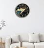 Gold Metallic Modern Wall Clock With 3D Radium Numbers (12.75 Inch)