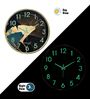 Gold Metallic Modern Wall Clock With 3D Radium Numbers (12.75 Inch)