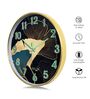 Gold Metallic Modern Wall Clock With 3D Radium Numbers (12.75 Inch)